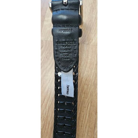 Perry Ellis Men's Portfolio Braided Black Belt Cowhide Leather Size 36 Inch - Picture 7 of 8